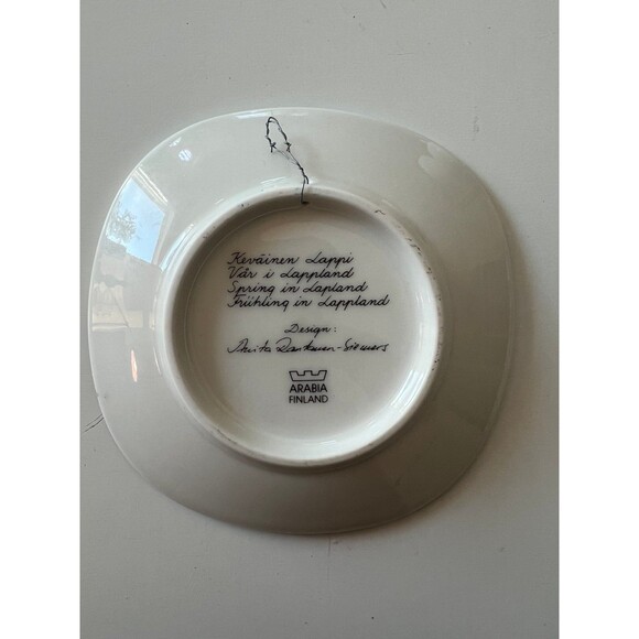 Spring in Lapland Designer Collector Plate Anita Dankaven-Siemers Arabia Finland - Picture 2 of 3
